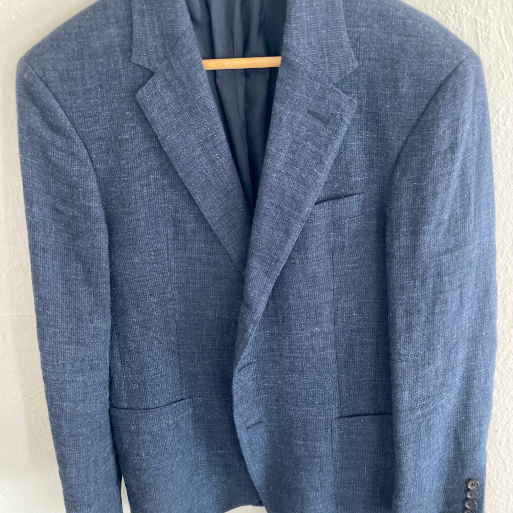Ralph Lauren Polo Men's Wool Linen Blazer / Sport Coat Size 38r Blue